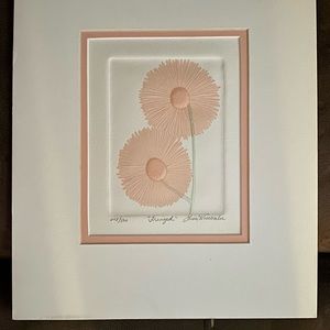 LISA WISCOMBE FRINGED SIGNED/NUMBERED EMBOSSED WATERCOLOR!!!